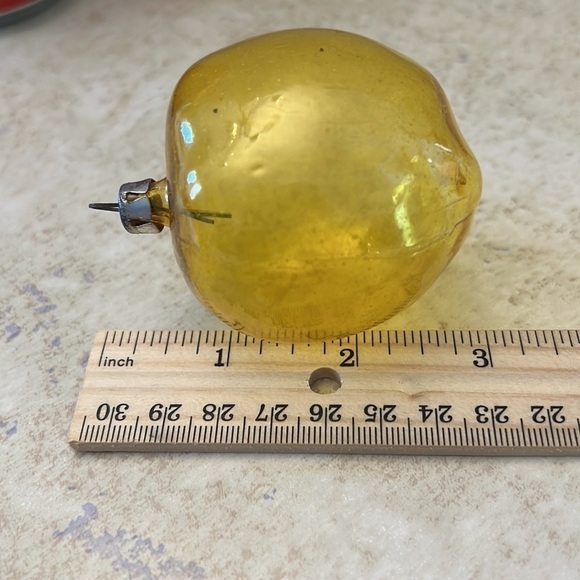 Old Vintage Christmas Unsilvered Apple Ornament Poland - Picture 6 of 7